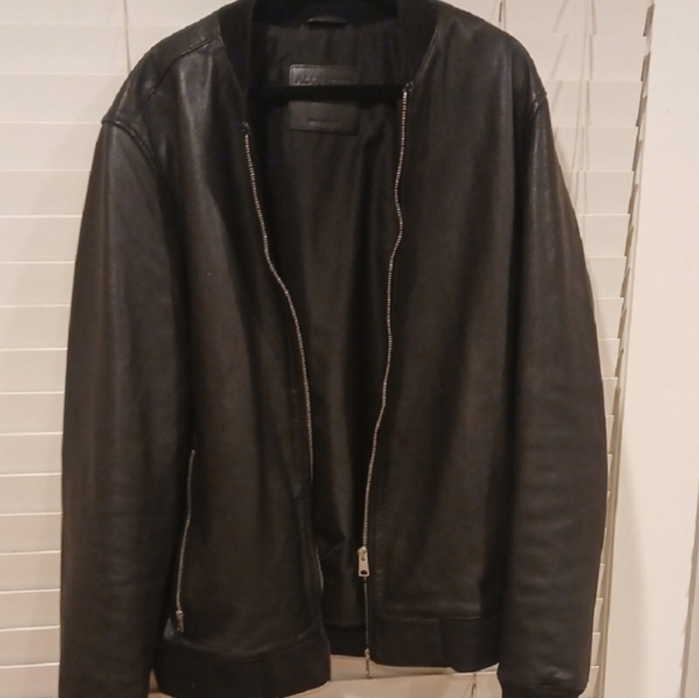 AllSaints Black Goatskin Leather Jacket Ligthly Used